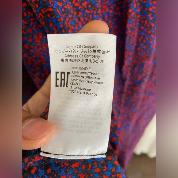 Kenzo Belted Silk Dress Micro Camo Pockets - Picture 16 of 16